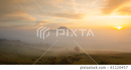 Misty morning in Central Bohemian Highlands, Czech Misty morning in Central Bohemian Highlands, Czech 61120457