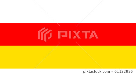 South Ossetia flag in proportions and colors South Ossetia flag in proportions and colors 61122956