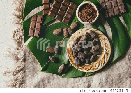 Dark chocolate with cocoa Dark chocolate with cocoa 61123145