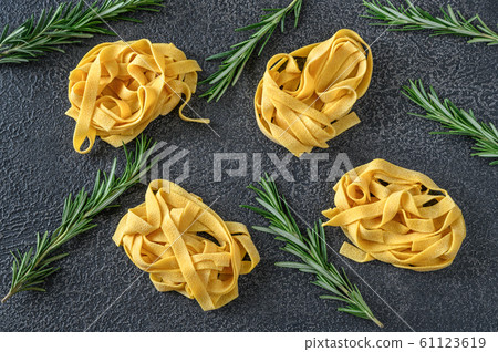 Raw pappardelle pasta Raw pappardelle pasta 61123619
