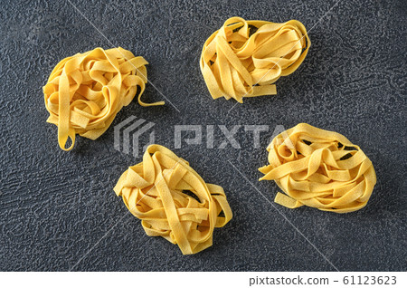 Raw pappardelle pasta Raw pappardelle pasta 61123623