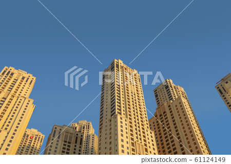 Dubai, UAE December 25/2018 Dubai hotels at summer day. Dubai, UAE December 25/2018 Dubai hotels at summer day. 61124149