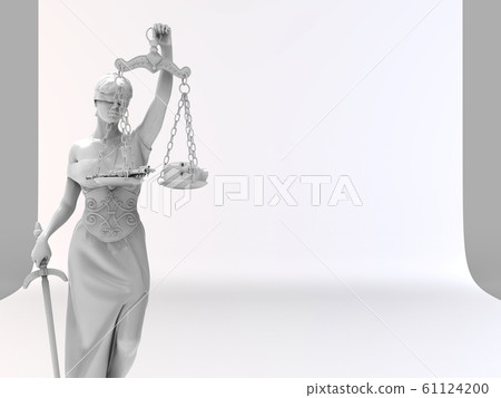 Themis in court 3d illustration 61124200