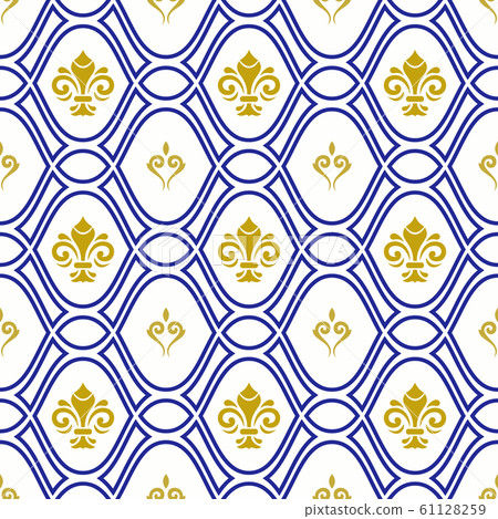 Seamless Pattern With Royal Lily 61128259