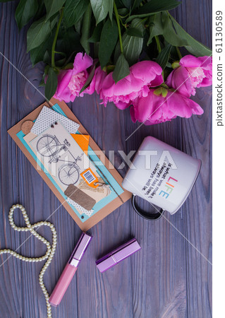 Presents for beloved girlfriend, flat lay. 61130589