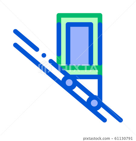 Public Transport Inclined Elevator Vector Icon Public Transport Inclined Elevator Vector Icon 61130791