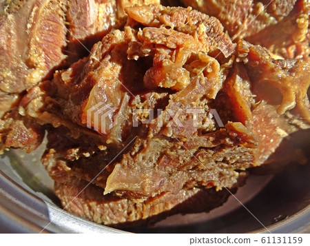 Beef steamed with herbs. Thai food menu , it smells delicious. 61131159