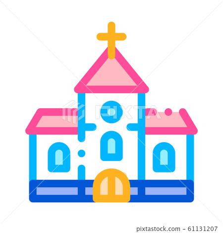 Church Building For Wedding Ceremony Vector Icon Church Building For Wedding Ceremony Vector Icon 61131207