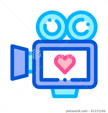 Video Camera For Wedding Ceremony Vector Icon 61131208