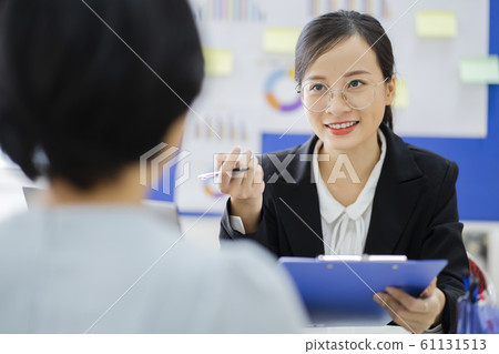 business woman, human resource, interview 61131513