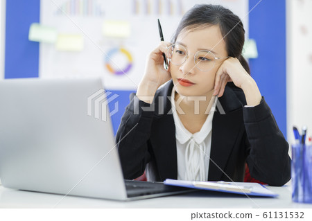 business woman, stress, tired business woman, stress, tired 61131532
