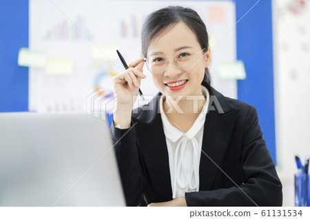 business woman, reading, smile business woman, reading, smile 61131534