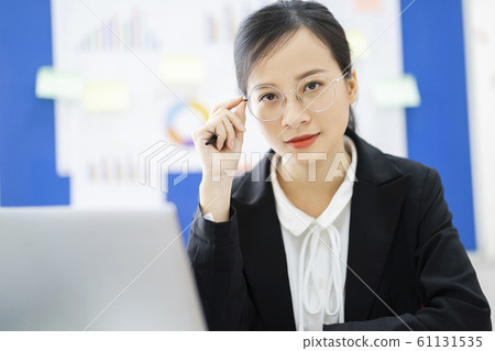 business woman, reading, smile business woman, reading, smile 61131535