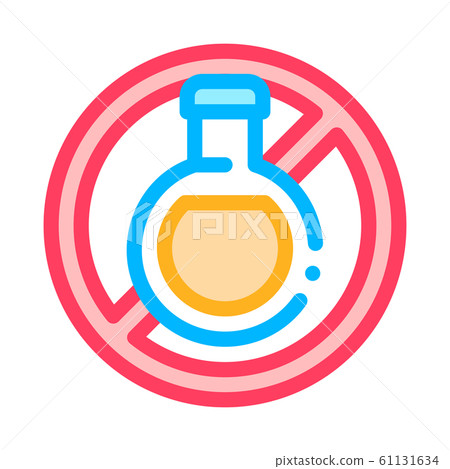 Allergen Free Sign Drink Vector Thin Line Icon 61131634