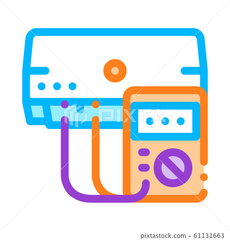 Diagnosis Conditioner System Vector Thin Line Icon 61131663