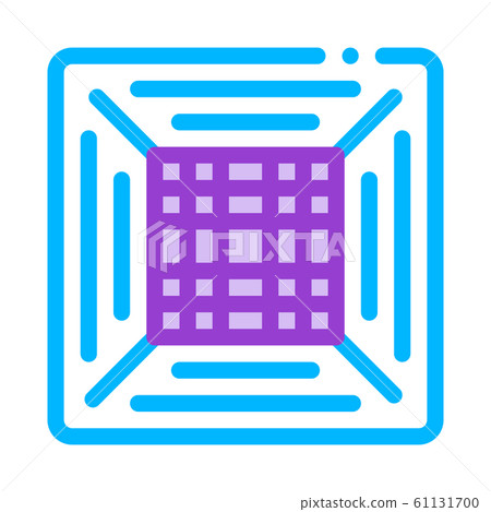 Office Climate Conditioner Vector Thin Line Icon Office Climate Conditioner Vector Thin Line Icon 61131700