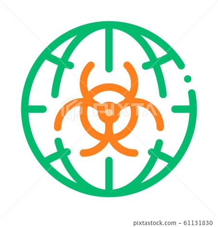 Biohazard Symbol Problem Vector Thin Line Icon Biohazard Symbol Problem Vector Thin Line Icon 61131830
