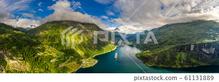 Geiranger fjord, Beautiful Nature Norway. 61131889