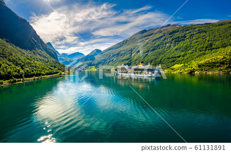 Geiranger fjord, Beautiful Nature Norway. Geiranger fjord, Beautiful Nature Norway. 61131891
