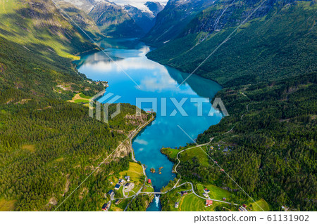 lovatnet lake Beautiful Nature Norway. 61131902