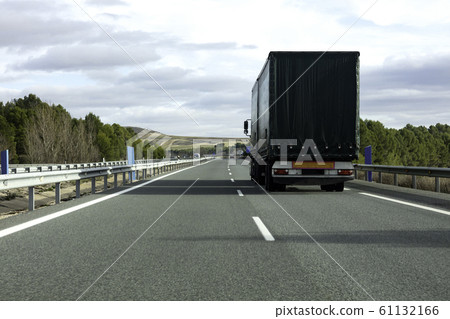 truck on the highway truck on the highway 61132166