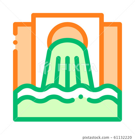 Waste Outpouring From Spout Vector Thin Line Icon Waste Outpouring From Spout Vector Thin Line Icon 61132220