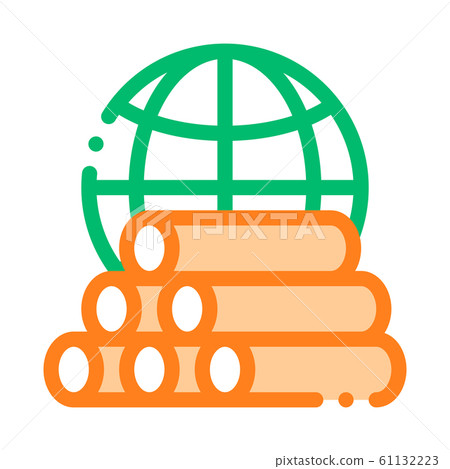 Tubes Planet Earth Problem Vector Thin Line Icon Tubes Planet Earth Problem Vector Thin Line Icon 61132223