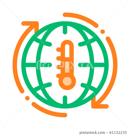 High Temperature Problem Vector Thin Line Icon High Temperature Problem Vector Thin Line Icon 61132235
