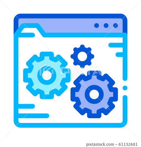 Fixing File Coding System Vector Thin Line Icon - Stock Illustration ...