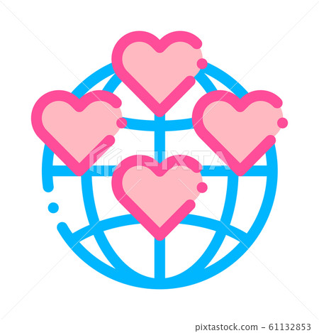 Universe Volunteers Support Vector Thin Line Icon 61132853