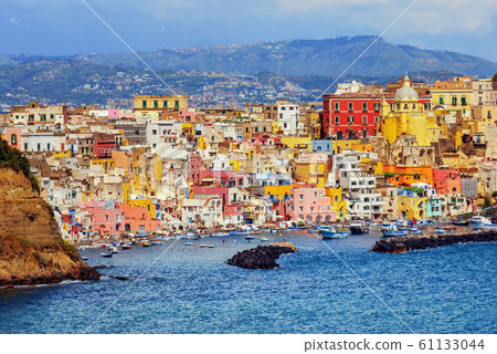 Colorful fishing village on Procida island, 61133044