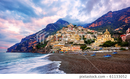 Positano town on Amalfi coast, Italy 61133052