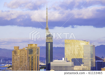 Beautiful cityscape of Fukuoka 61133465
