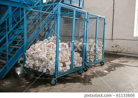 Waste recycling plant. Garbage sorting Waste recycling plant. Garbage sorting 61133606