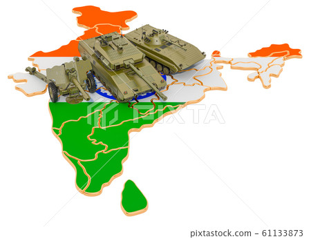 Combat vehicles on Indian map 61133873