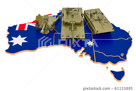 Combat vehicles on Australian map 61133895