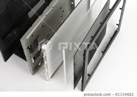 Several parts of LCD monitor, plastic frame, panel 61134882