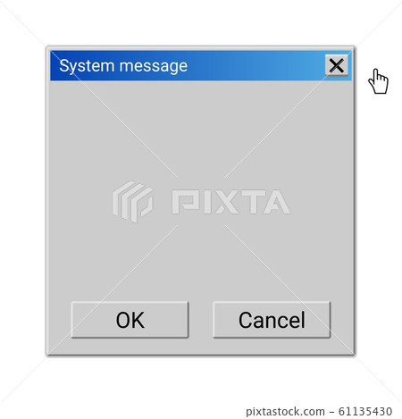 Operation system blank window with two buttons 61135430