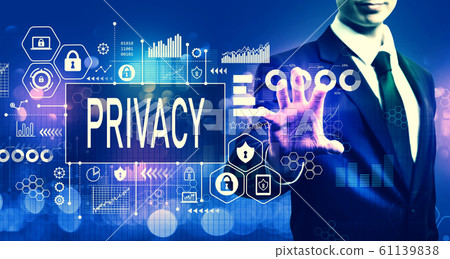 Privacy concept with businessman 61139838