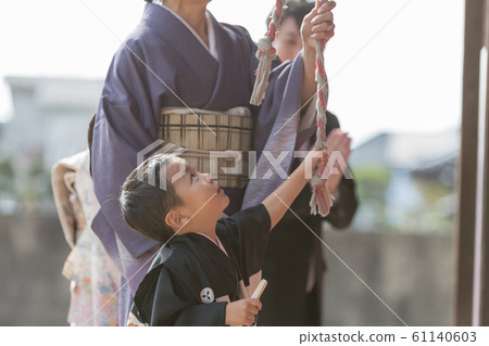 festival day for children of three, five and seven years of age, grandchild, grandchildren 61140603