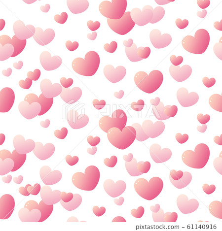 Fancy heart seamless pattern 2 pink - Stock Illustration [61140916] - PIXTA