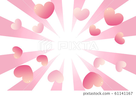 Flash and heart rectangle gradation pink Flash and heart rectangle gradation pink 61141167