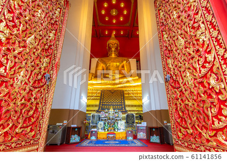 Ayutthaya,Thailand-June 7,2018:Principle Buddha image in a temple at Wihan Phra Mongkol Bophit is a Buddhist temple in the city of Ayutthaya 61141856