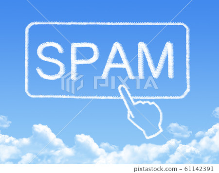 spam message cloud shape 61142391