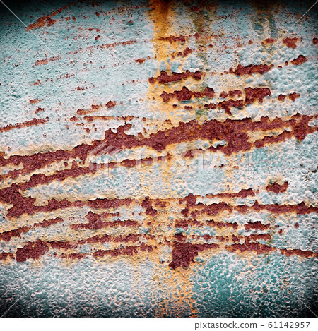 The vintag colored grunge iron textured background 61142957
