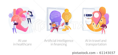 Artificial intelligence implementation vector concept metaphors. 61143037