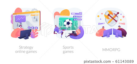 Computer games vector concept metaphors. - Stock Illustration [61143089 ...