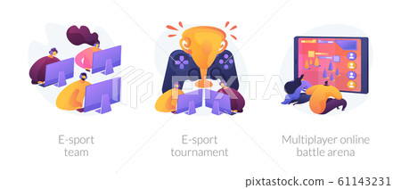 E-sport vector concept metaphor. E-sport vector concept metaphor. 61143231