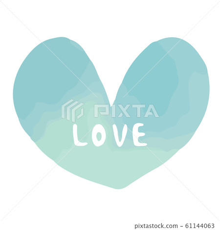 Watercolor style heart LOVE - Stock Illustration [61144063] - PIXTA