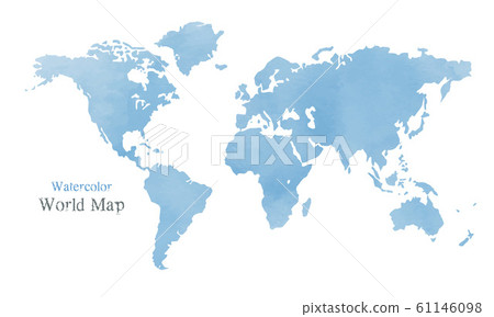 World map watercolor style illustration 61146098
